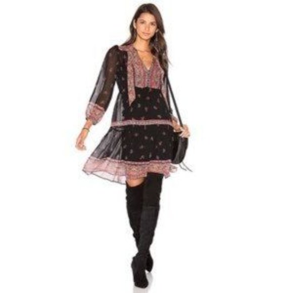 Joie, Alpina Silk Dress in Caviar - Picture 4 of 8